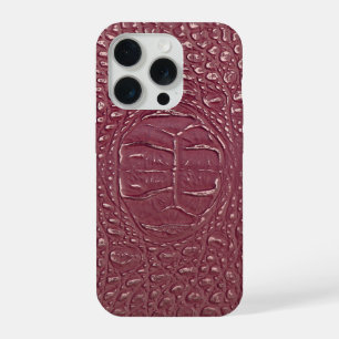 Moderne Taupe-Krokodilleder-Textur iPhone 15 Pro Hülle
