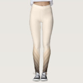 Moderne Taupe Ombre Chevrons Leggings (Vorderseite)
