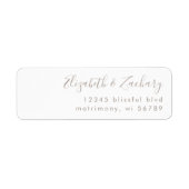 Moderne Taupe Script-Rücksendeadresse (Vorne)