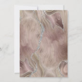 Moderne Taupe Silver Agate Wedding Einladung (Rückseite)