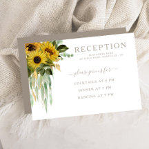 Moderne Taupe Sonnenblume Hochzeitsempfang