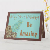 Moderne Taupe und Pflaume Karte (Gelbe Blume)