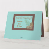 Moderne Taupe und Pflaume Karte (Rückseite)