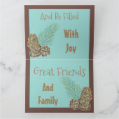 Moderne Taupe und Pflaume Karte (Innenseite)