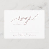 Moderne Taupe und White Simple Wedding RSVP Karte (Vorderseite)