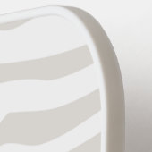 Moderne Taupe Zebra Print Personalisiert Pickleball Schläger (Linke Seite)