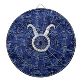 Moderne Taurus Zodiac signieren blaue blaue Camouf Dartscheibe (vorne)