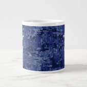 Moderne Taurus Zodiac signieren blaue blaue Camouf Jumbo-Tasse (Vorderseite)