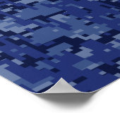 Moderne Taurus Zodiac signieren blaue blaue Camouf Poster (Ecke)