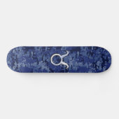 Moderne Taurus Zodiac signieren blaue blaue Camouf Skateboard (Horizontal)