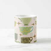 Moderne Teacup Monogram Tasse Mitte des Jahrhunder (Mittel)