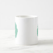 Moderne Teal-Blatt-Dekorative Wurfdecke Kaffeetasse (Mittel)