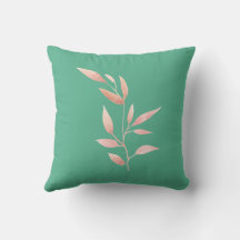 Moderne Teal-Blatt-Dekorative Wurfdecke 
