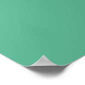 Moderne Teal-Blatt-Dekorative Wurfdecke Poster (Ecke)