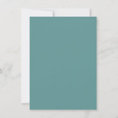 MODERNE TEAL-EDITORIAL ALL CAPS SAVE THE DATE (Rückseite)