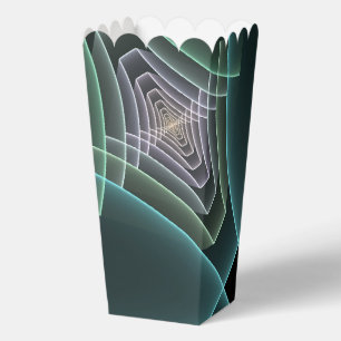 Moderne Teal-Geometrie-Fraktal-Kunstgrafik Geschenkschachtel