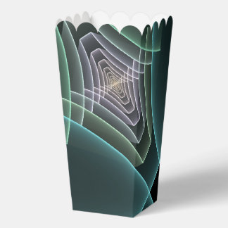 Moderne Teal-Geometrie-Fraktal-Kunstgrafik Geschenkschachtel
