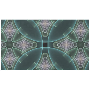 Moderne Teal-Geometrie-Fraktal-Kunstgrafik Tischdecke