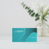 Moderne Teal-Gradient-Unternehmensvorlage Visitenkarte (Stehend Vorderseite)
