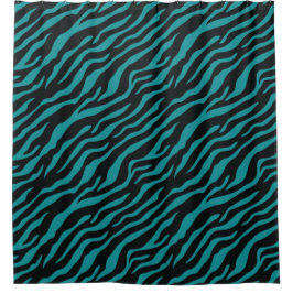 Moderne Teal-Safari-Duschvorhang Duschvorhang