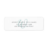 Moderne Teal-Schrift-Monogramm (Vorne)