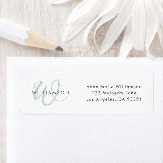 Moderne Teal-Schriftmonogramm (Insitu)