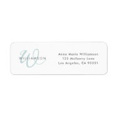 Moderne Teal-Schriftmonogramm (Vorne)