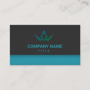 Moderne Teal- und Schwarze Digital-Marketing-QR-Co Visitenkarte