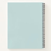 Moderne Teal Weiße Schrift Monogramm Notizblock (Rückseite)