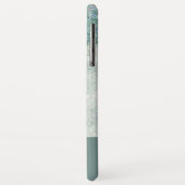 Moderne Tealblaue Marmor-Minimal-Monogramm Case-Mate iPhone Hülle (Hinten/Links)