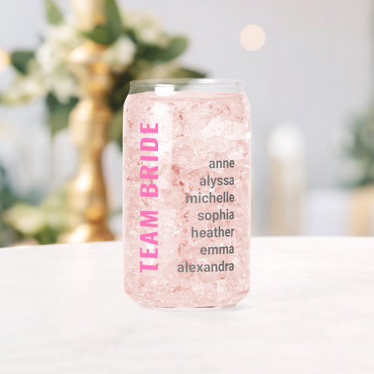 Moderne Team Braut Hochzeitsgesellschaft Geschenk Dosenglas (Insitu (Hochzeit))