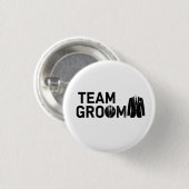 Moderne Team Bräutigam Hochzeitsgesellschaft Butto Button (Vorne & Hinten)
