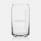 Moderne Team Groom Trauzeugen Geschenk Dosenglas (Rückseite)