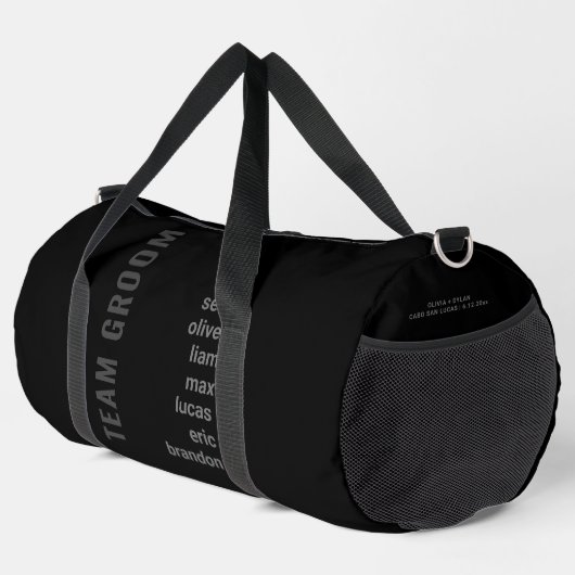 Moderne Team Groom Trauzeugen Geschenk Duffle Bag (Rechte Ecke)