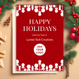 Moderne Team Holiday Card | Ihr Logo hier Feiertagskarte