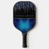 Moderne Tech-Binär-Code-Personalisierte Sportarten Pickleball Schläger (Vorderseite)