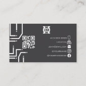 Moderne Tech-Leiterplatte QR-Code Visitenkarte (Rückseite)