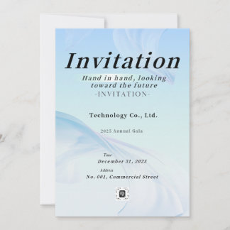 Moderne Tech Light Blue Corporate Gala Einladung –