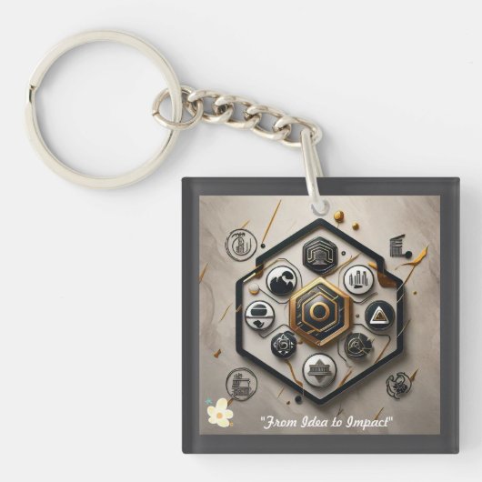 "Moderne Tech-Wunder" Schlüsselanhänger (Vorderseite)