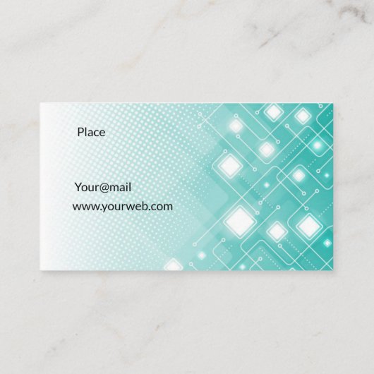 Moderne Technik Visitenkarte (Rückseite)