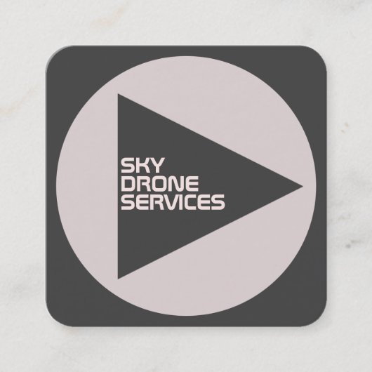 Moderne, technisch , abgerundete Cover-Graue Bearb Quadratische Visitenkarte (Vorderseite)