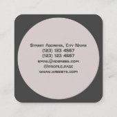 Moderne, technisch , abgerundete Cover-Graue Bearb Quadratische Visitenkarte (Rückseite)