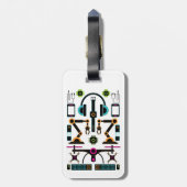 Moderne Technologie-Objekte und Muster-Lugg Gepäckanhänger (Rückseite vertikal)