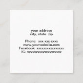 Moderne Technologie Quadratische Visitenkarte (Rückseite)