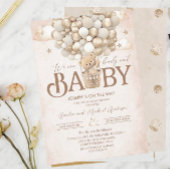 Moderne Teddy Bär Aquarell BabyduscheEinladung Einladung