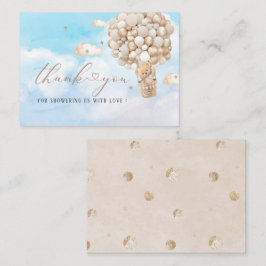 Moderne Teddy Bären Ballon Aquarellfarben Flat Not Mitteilungskarte