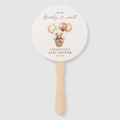 Moderne Teddy Bear Gender Neutral Baby Dusche Fächer (Vorderseite)