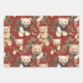 Moderne Teddy Bears Geschenkpapier Set (Vorderseite)