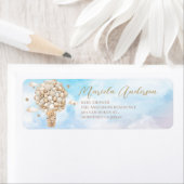 Moderne Teddy tragen Aquarellfarbe bReturn-Adresse (Insitu)