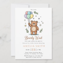 Moderne Teddybär freundliche Babyparty